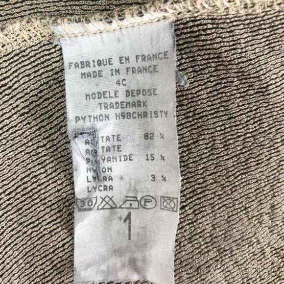 Philippe Adec Maille Beige Python Print Blouse - Picture 10 of 10